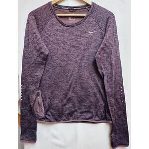 NIKE DRI-FIT RUNNING THERMA SPHERE ELEMENT WOMENS MEDIUM PURPLE PULLOVER